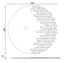 KFG153 Зеркало круглое с декором d80см_s2