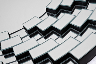 50SX-1915 Зеркало круглое в раме из мелких элементов d80см_s2