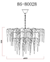 86-80028 Люстра Primavera d80 см, металл цвет золото_s2