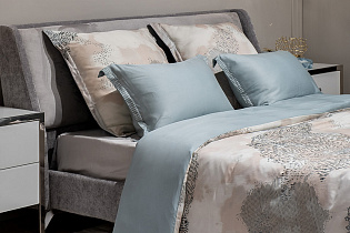 144HF-70608 Комплект наволочек Нувола принт тенсель бирюзовый 50*70 (2шт)_s2