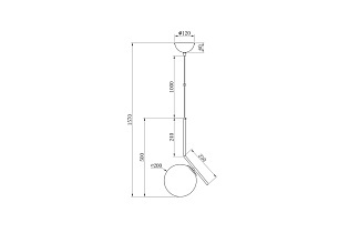 K2GP-825BR-S Светильник потолочный d20*48см_s2