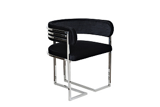 GY-8504STUL-CHERN Стул велюр черный/хром 60*55*73см_s2