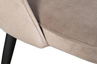 30C-12280 Стул велюр серо-бежевый 51*56*84см, наконечники мат.золото_s2
