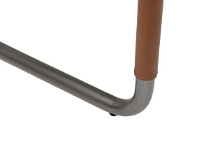 160KD-80070 Стул обеденный, экокожа кремовый/терракота 63*54*83см_s2