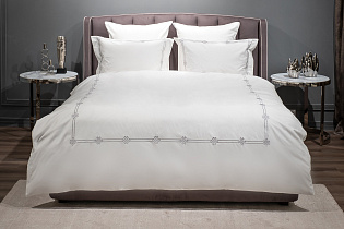 175SMR-17503 Комплект постельного белья с вышивкой Арктик, серый, Семейный (145*210-2шт)_s2