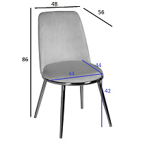 76AR-24005 Стул экокожа бежевый/золото 48*56*86см_s2