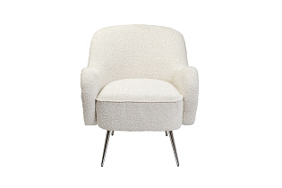 48MY-2688 CRE SL Кресло букле кремовое 72*75*76см мет.ножки_s2