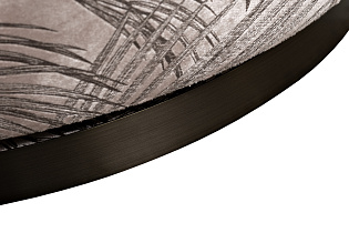 Кресло Верона(Verona) вращающееся,вельвет принт листья Valdes110-BEG/бронза 70*77*80см_s2