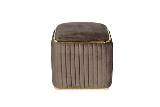 102AN-PUF-1300-KOR Пуф Glarus, велюр коричневый 45*45*45 см_s2