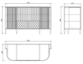 77IP-2310 Комод черный  150*55*90см_s2