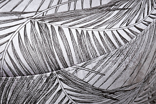 Кресло Verona вращающееся,вельвет принт листья Valdes110-SER/хром 70*77*80см_s2