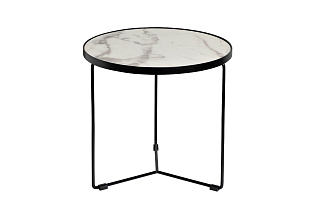 33FS-ET276-BL Стол журнальный Королевский Белый (Royal White) d50*48см_s2