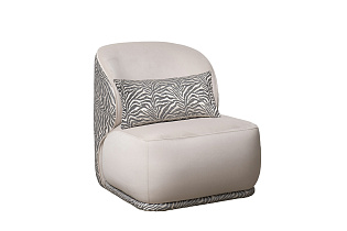 Кресло Капри Базовая(Capri Basic),бежевый/принт Colt002+Ana-Beg 80*90*82см_s2