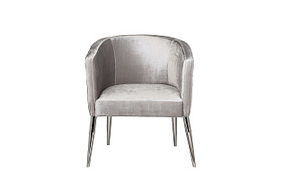 GY-08200 Cтул велюр серый/хром 67*67*80см_s2