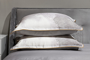 144HF-10308 Комплект наволочек Нувола принт тенсель серый 50*70 (2шт)_s2