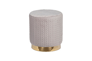 GY-BEN8143GOLD-LG Банкетка велюр светло-серый/золото d42*46см_s2