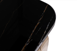 76AR-3183-STOL/ZH Стол журнальный иск. камень черный / золото 50*50*50см_s2