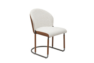 160KD-80070 Стул обеденный, экокожа кремовый/терракота 63*54*83см_s2