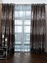 121GD-CSRPORT-ED Портьера Каскад (Cascada) серая 280*280см_s2