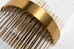 92EL-YG59025 Бра латунь, стекло прозр. 20*11*h.54см_s2