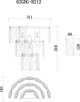 62GDG-B212 Бра Crystal 30*33см_s2