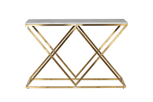 47ED-CST026GOLD Консоль Bianco Namibia бел.мрам/мат.зол120*40*78_s2