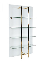 58DB-SH17071CS Стеллаж Марбелла Белый (Marbella White) бел/зол. 90*34*195см_s2