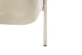 GY-BEN7772-BG Банкетка велюр бежевый/хром 42*42*42см_s2