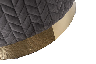 GY-BEN8143GOLD-DG Банкетка велюр темно-серый/золото d42*46см_s2