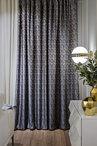 121GD-TON09-PORT GOL Портьера МОДЕНА (MODENA) голубая  275*260см_s2