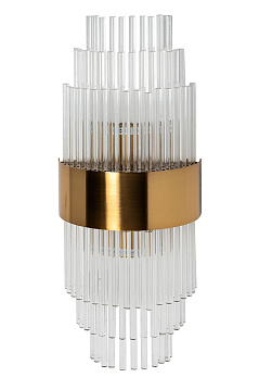 92EL-YG59021G-2W Бра латунь, стекло прозр. 20*10*h.50см_s2