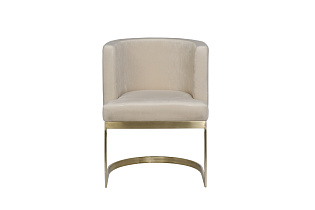 76AR-612GOLD-CR Стул велюр св.бежевый/матовое золото 58*59*78см_s2