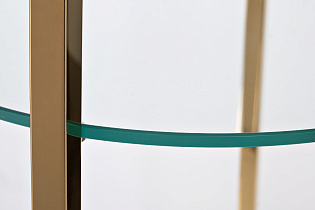 47ED-00501 Стеллаж прозр.стекло/золото 53*53*183см_s2