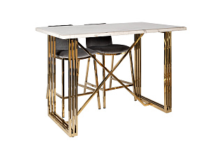 30C-DX-2091 GRE Стул барный велюр серый 42*53*88см_s2