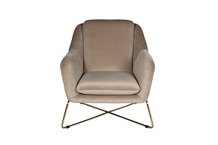 46AS-AR2976-BG Кресло велюр бежевый/мат.зол. 75*87*80см_s2