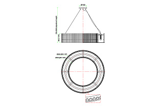 91GH-80568 Люстра подвесная никель/стекло прозрач. d85*h150см_s2