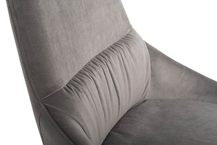 30C-1185 GRE Стул велюр серый на метал.основании 55*62*94см_s2