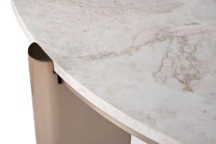 57EL-10082 Стол журнальный натур.белый мрамор Касс Белый (Cass White) d 105*37см_s2