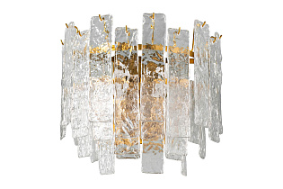 K2KG0998W-2B Бра Лёд (Ice) рифленое стекло/латунь L19*W36*H32см_s2