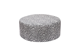 Пуф круглый Murano 80 жаккард принт бежевый Ana BEG 80*80*33см_s2