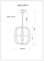 K2KG1146P-8 Светильник потолочный L48*W48*H60см_s2